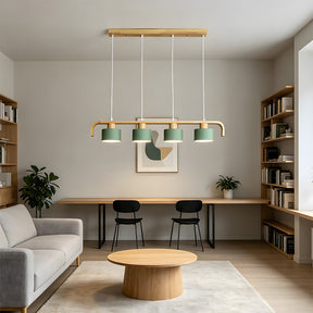 Modern Iron Wooden Pendant Lights for Kitchen Island Dining Room