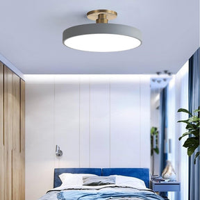 Modern Concise Circular LED Semi Flush Mount Ceiling Light