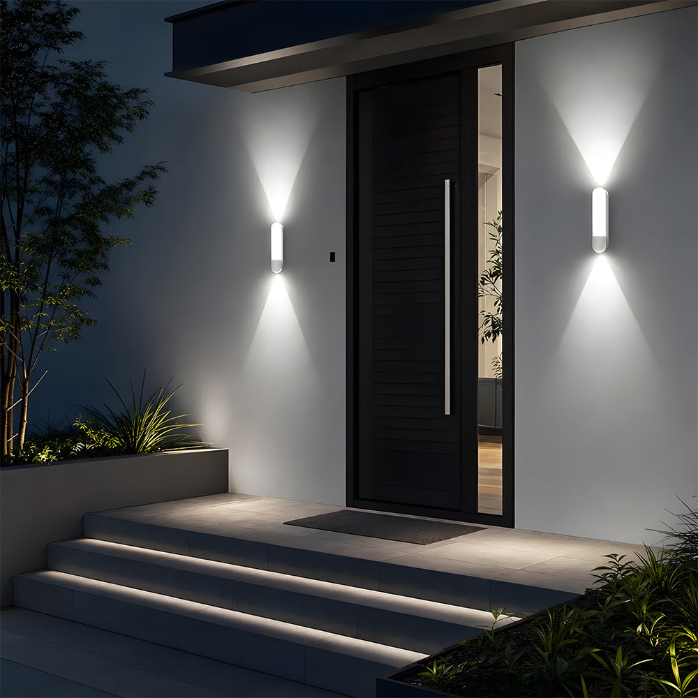 Up and Down Motion Sensor Aluminium Outdoor Wall Lights for Doorways