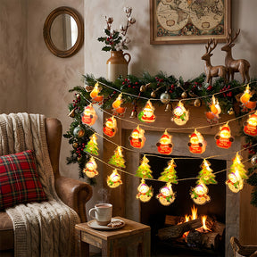 Indoor Decor Father Christmas Battery Powered String Lights