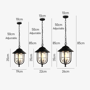 Vintage Outdoor Lantern Pendant Lighting IP65 Waterproof