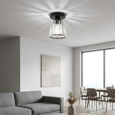 Minimalist Crystal Flush Mount Ceiling Lights for Bedroom Hallway