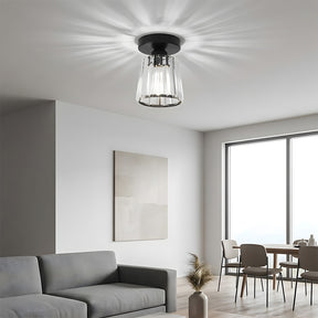 Minimalist Crystal Flush Mount Ceiling Lights for Bedroom Hallway