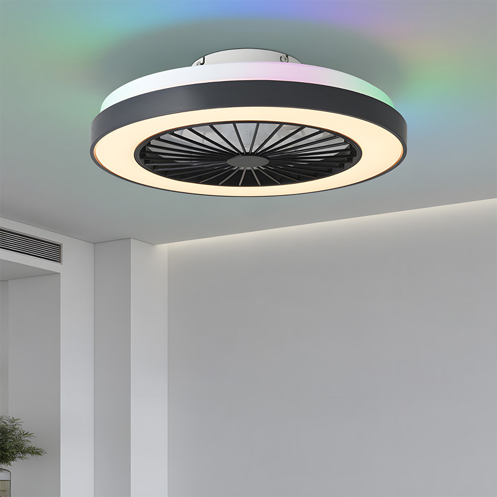 Modern LED 6-Speed Adjustable Ceiling Fan Light, Dimmable