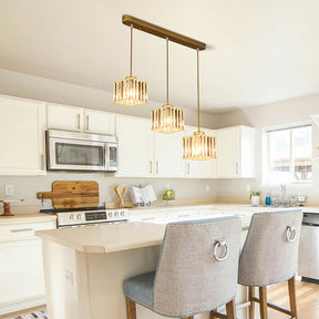 Simple Multi-Head Designer Crystal Kitchen Island Lamps