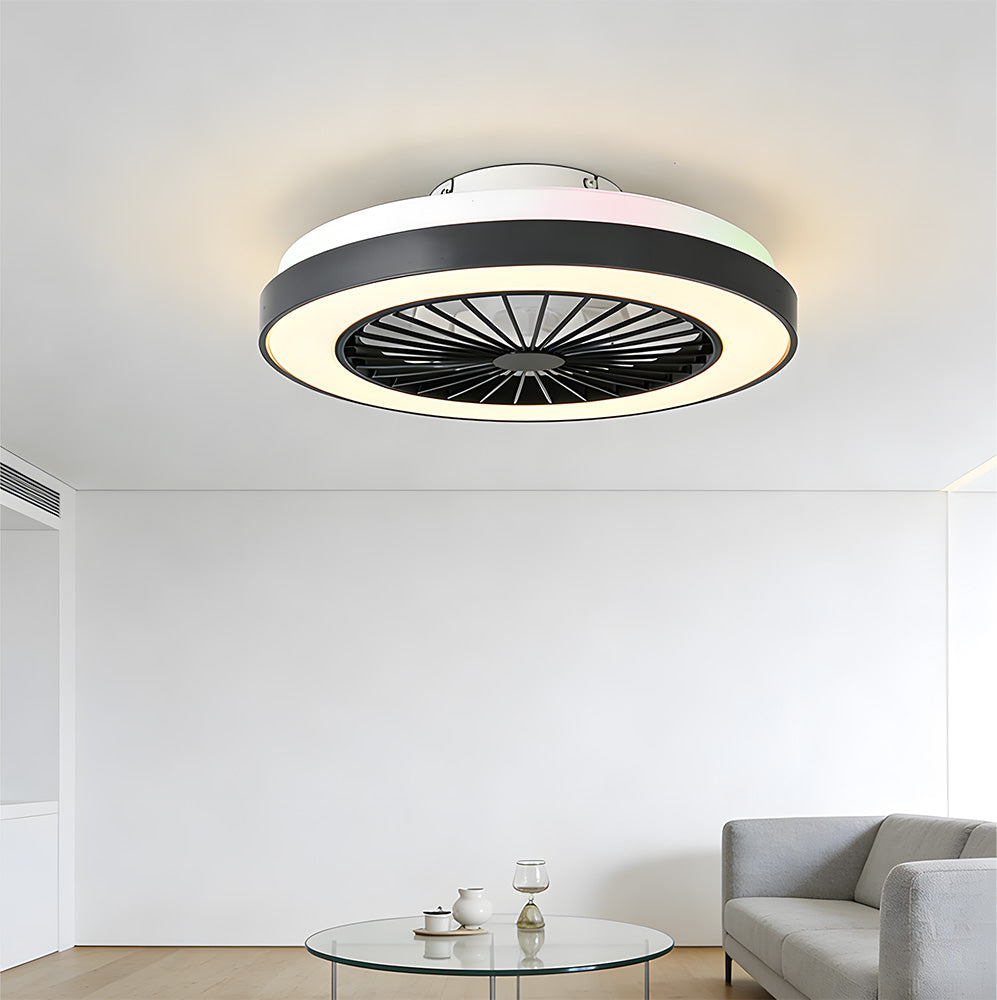 Modern LED 6-Speed Adjustable Ceiling Fan Light, Dimmable