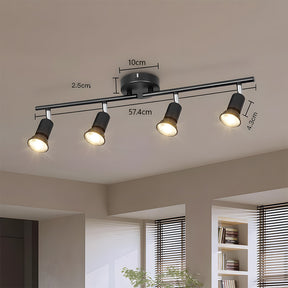 Modern Iron Multi-Head Track Ceiling Light  for Kitchen Bedroom