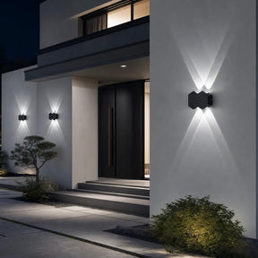 Modern Shield Shape Aluminium LED Outdoor Wall Lights for Yard Patio