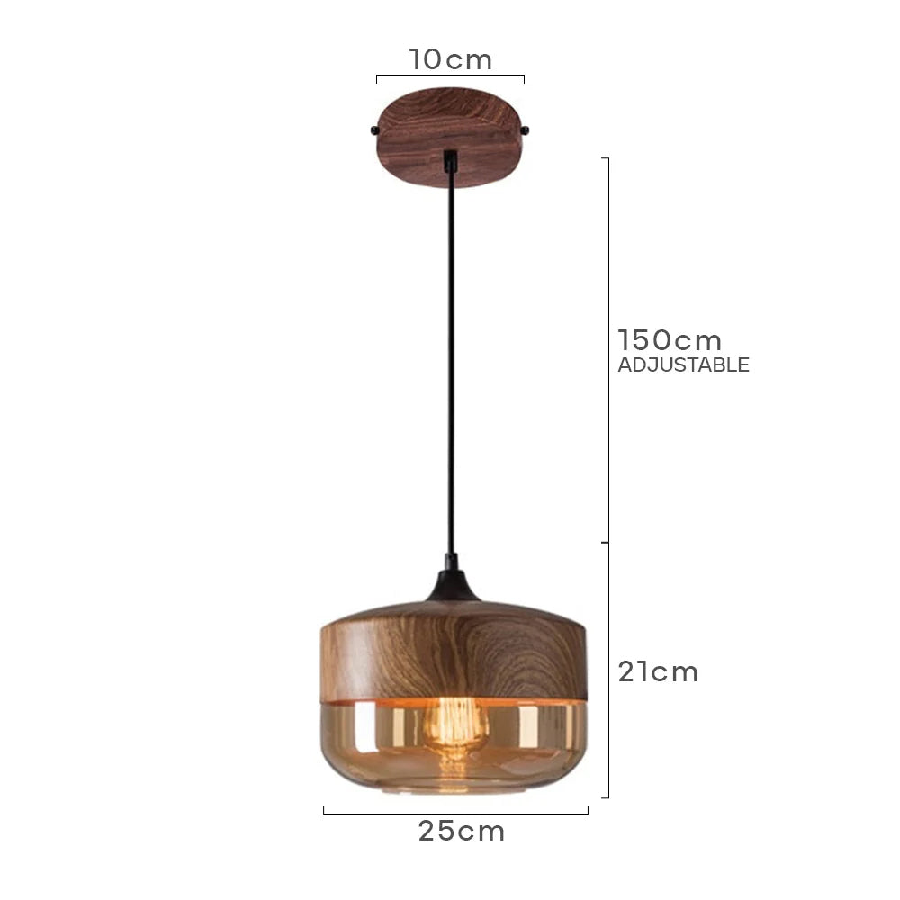 Retro Brown Organic Dining Room Pendant Lights