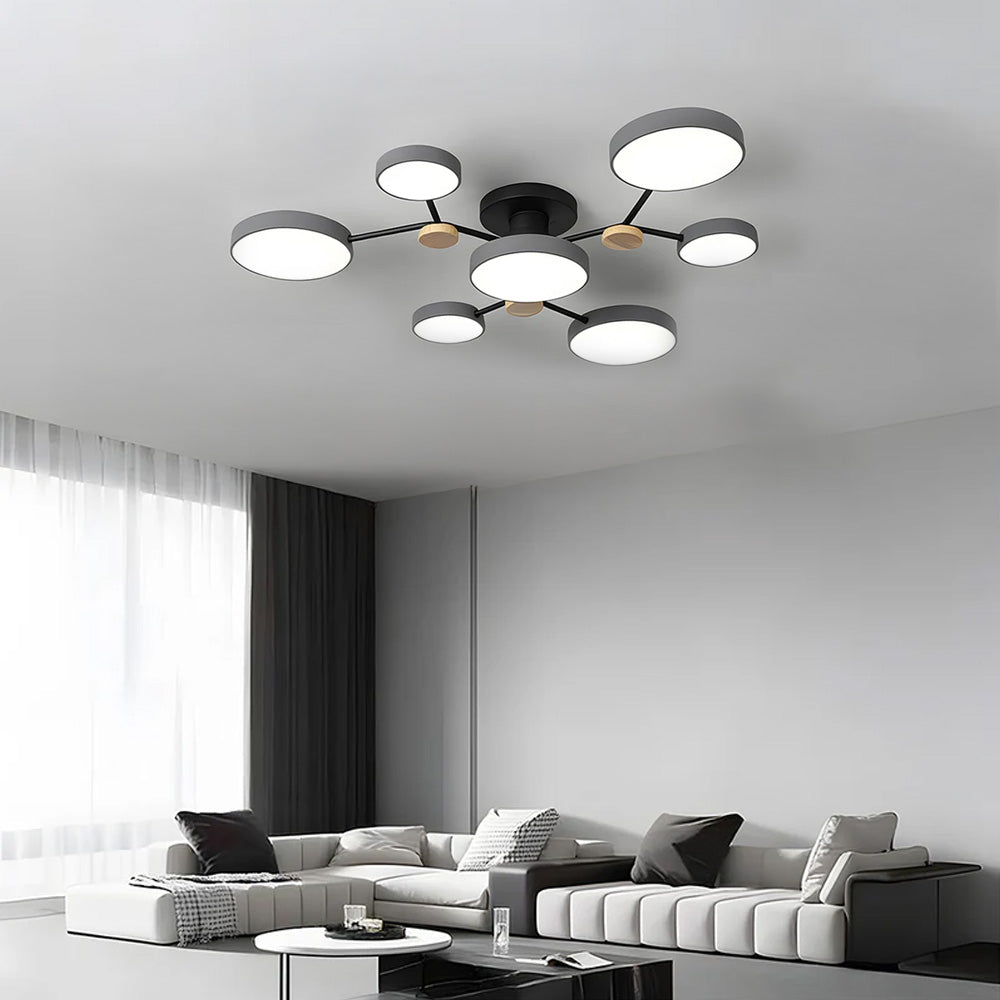 Modern Semi Flush LED Ceiling Lights for Bedroom Living Room