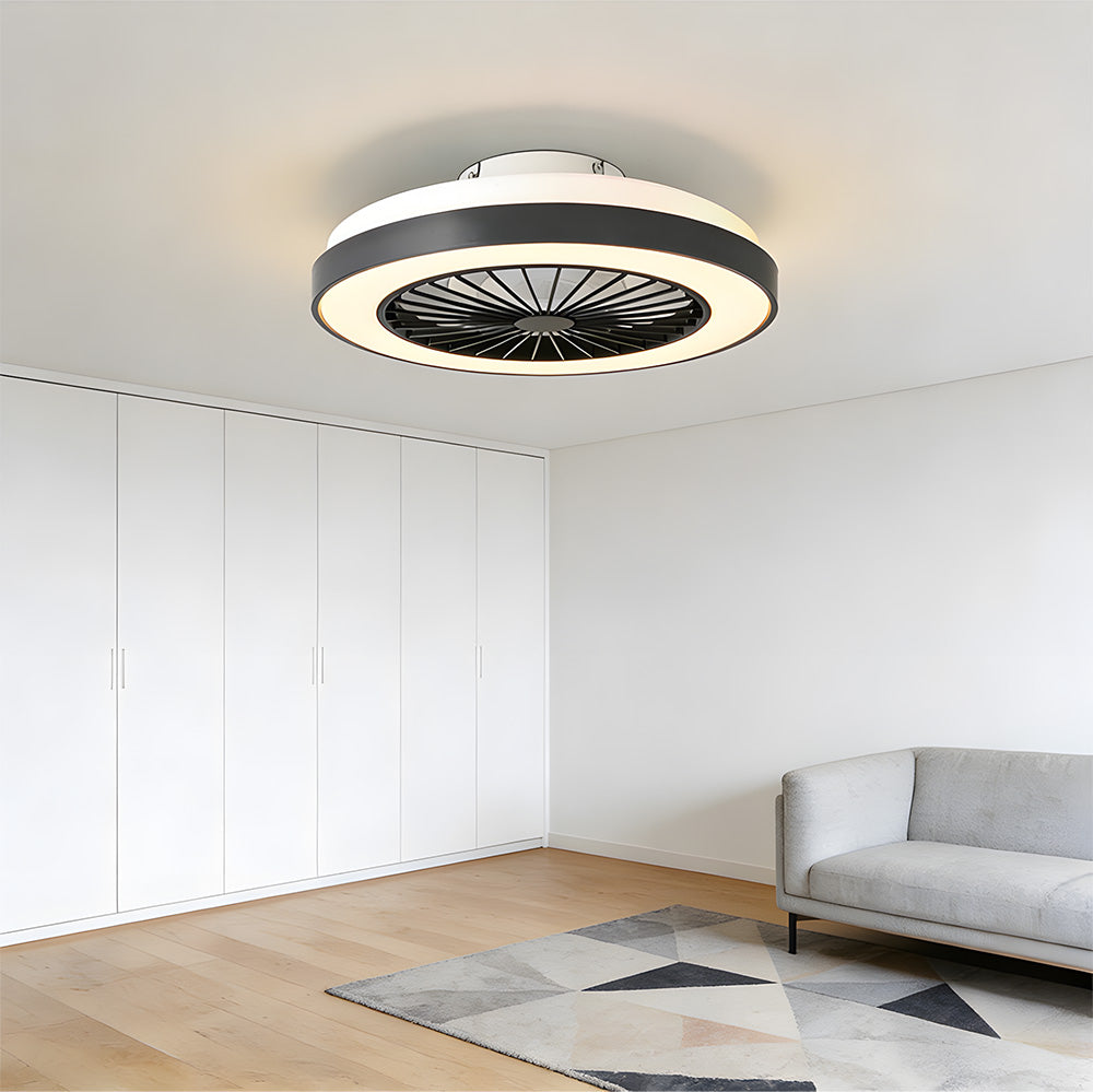 Modern LED 6-Speed Adjustable Ceiling Fan Light, Dimmable