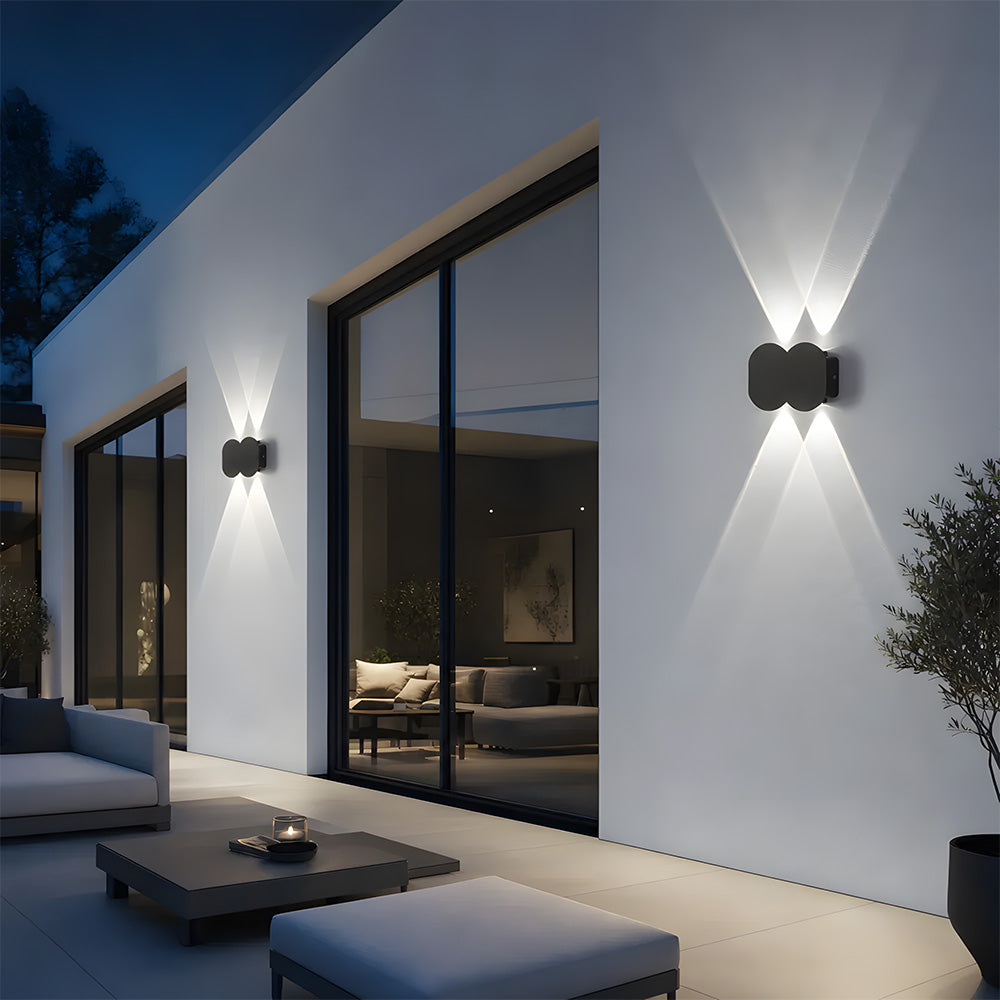 Modern Circular Aluminium LED Outdoor Wall Lights for Garage