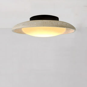 Wabi-Sabi Travertine Semi Flush Ceiling Lights For Hallway