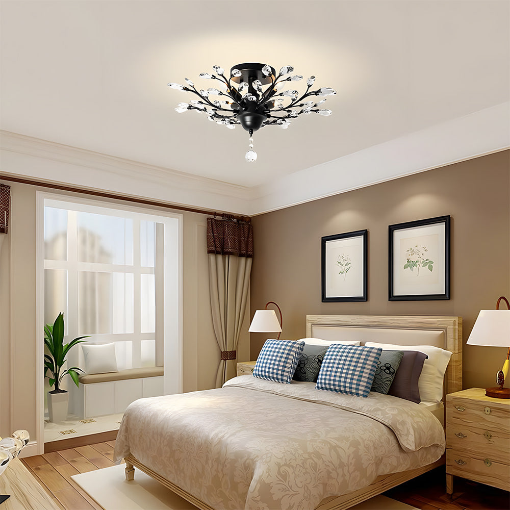 K9 Clear Crystal Chandelier Ceiling Light for Living Room