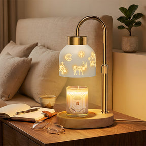 Creative Dimmable Wooden Iron Christmas Candle Lamp for Bedroom