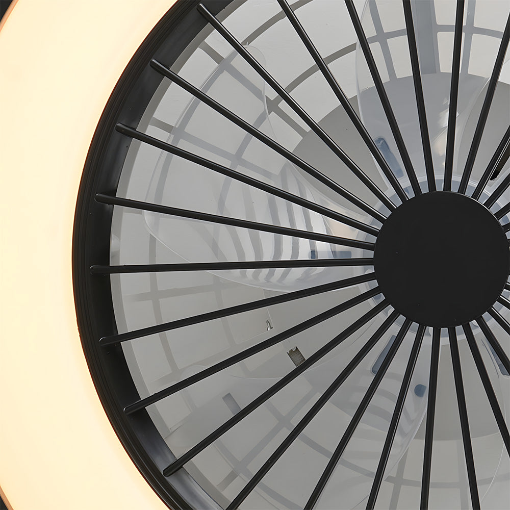Modern LED 6-Speed Adjustable Ceiling Fan Light, Dimmable