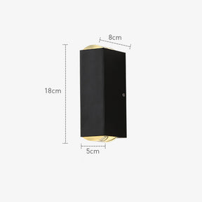 IP65 Industrial Aluminum Black LED Outdoor Wall Lights