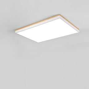 Modern Wooden Dimmable Flush Mount LED Ceiling Lights for Living Room Hallway