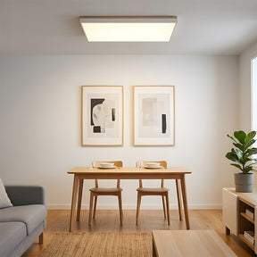 Modern Wooden Dimmable Flush Mount LED Ceiling Lights for Living Room Hallway