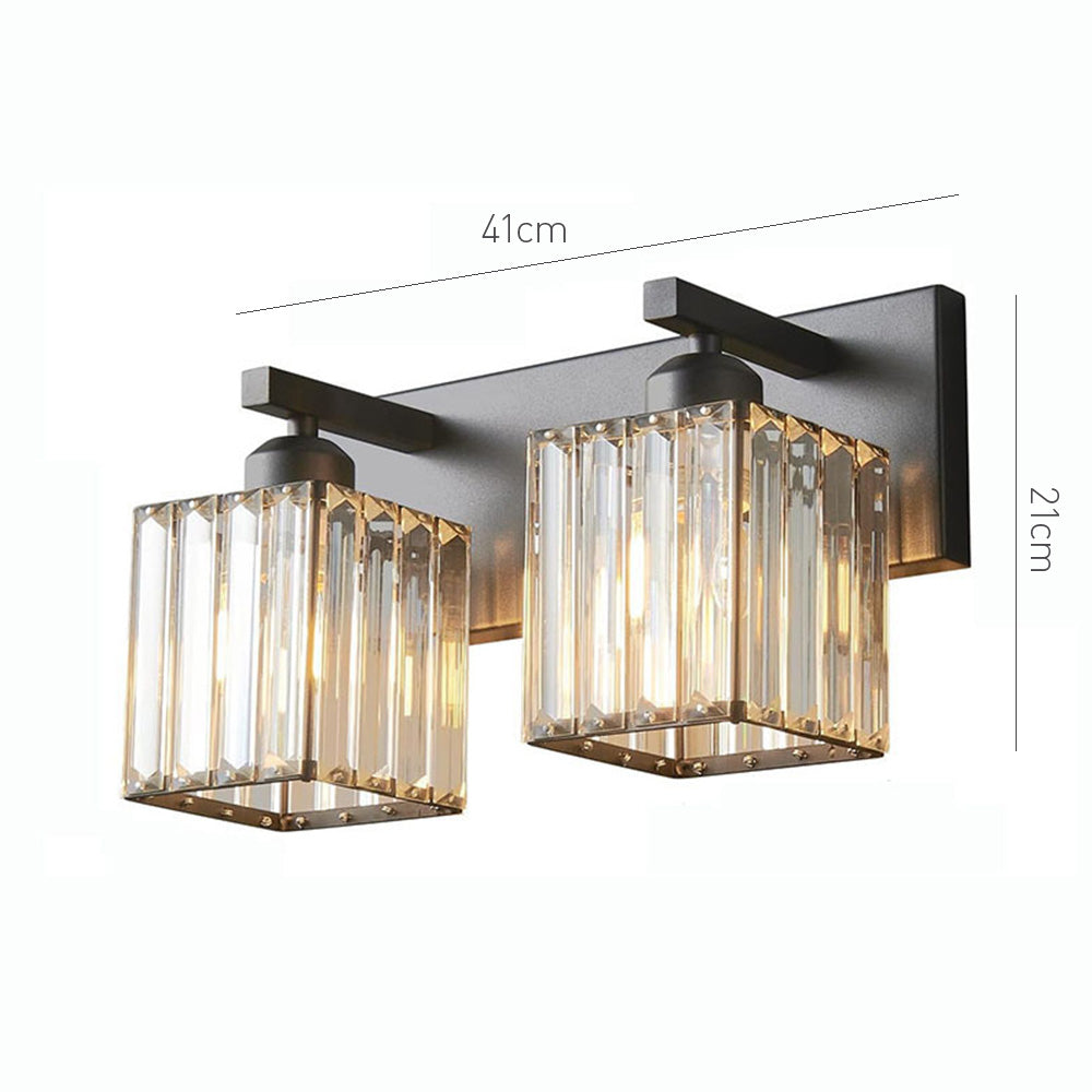 Modern Vanity Lights Fixtures Crystal Glass Wall Sconces