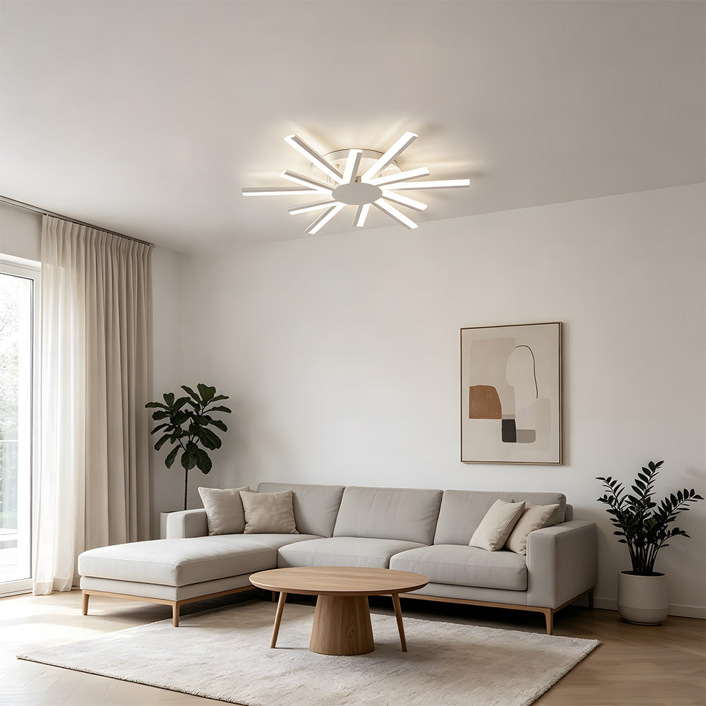 Stylish Multi Arm Acrylic LED Ceiling Lights for Living Room