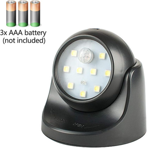 Battery Operated Motion Sensor IP44 LED Wall Light for Driveway, Garden, Pathway - 3 Modes