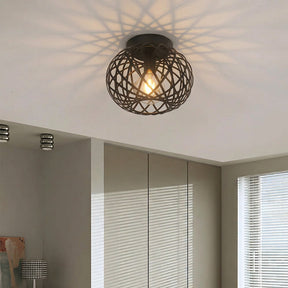 Vintage Industrial Metal Cage Ceiling Lights for Hallway Kitchen