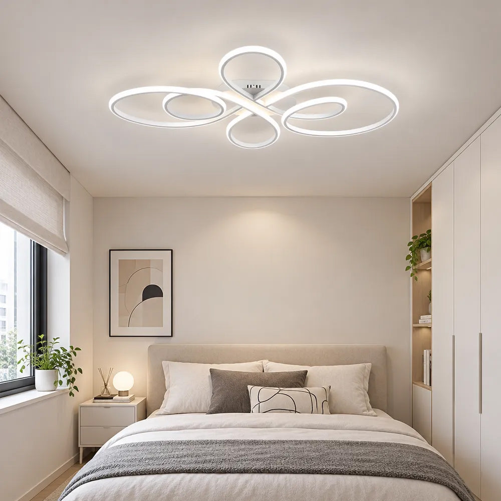 Modern Semi Flush Mount LED Ceiling Lights for Bedroom