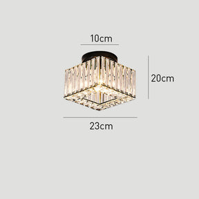 Crystal Semi Flush Mount Ceiling Light for Hallway 23cm E27