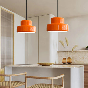 Bauhaus Vintage Orange Pendant Light For Dining Room