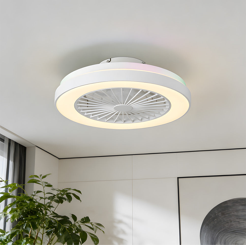 Modern LED 6-Speed Adjustable Ceiling Fan Light, Dimmable