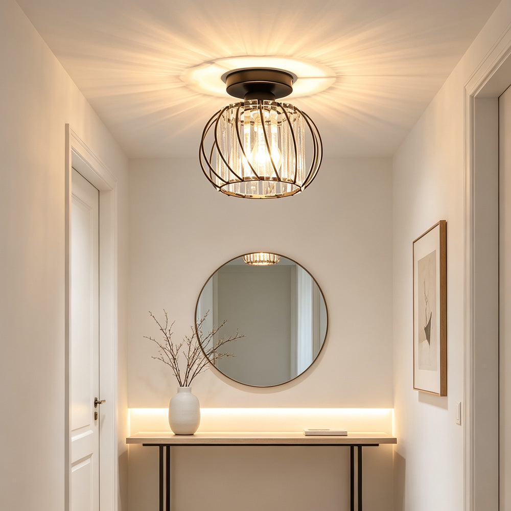 Luna Crystal Cage Ceiling Light