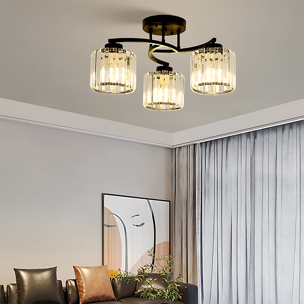 Modern 3 Lights Flush Mount Ceiling Lights for Living Room