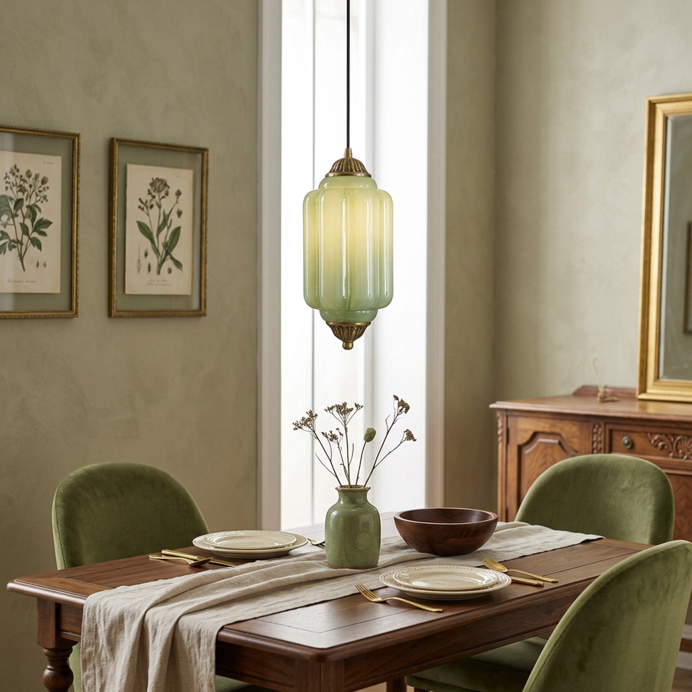 Modern Glass Light With Colored Glass Shade for Living Room