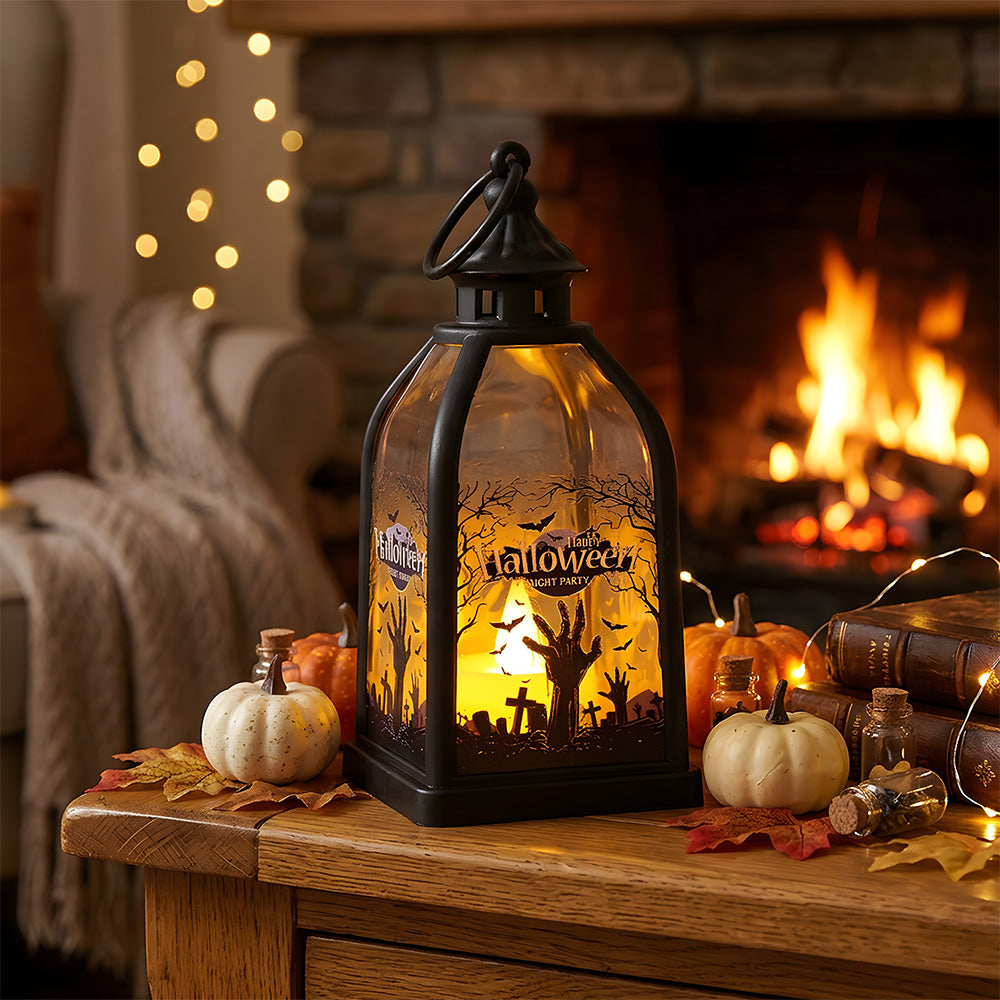 Indoor Decor Witch Bat LED Halloween Table Lamp for Night Party