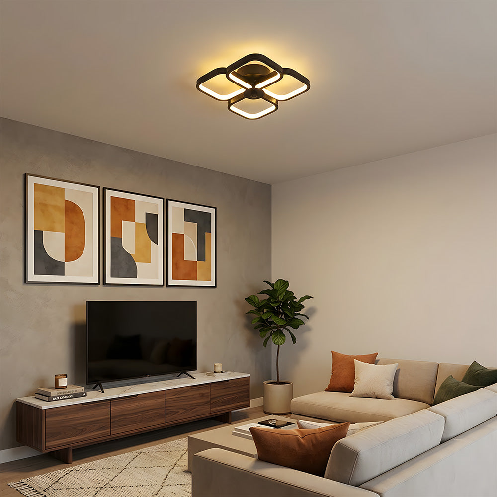 Contemporary LED Flush Mount Acrylic Ceiling Lights for Bedroom