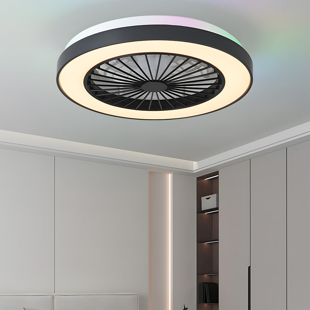 Modern LED 6-Speed Adjustable Ceiling Fan Light, Dimmable