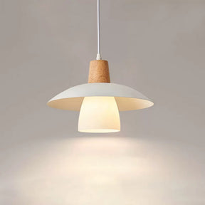 Contemporary Design White Glass Shade Bedroom Pendant Light