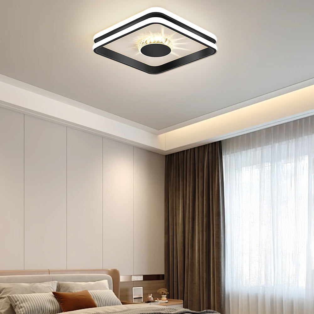 Gold Hallway Crystal LED Ceiling Lights