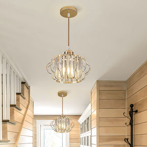 Luxurious Gold Crystal Hallway Ceiling Light