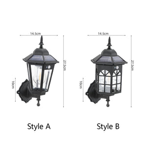IP44 External Solar Wall Lights, 3 Mode Sensor Solar Wall Lamp for Patio Fence Garden Decor