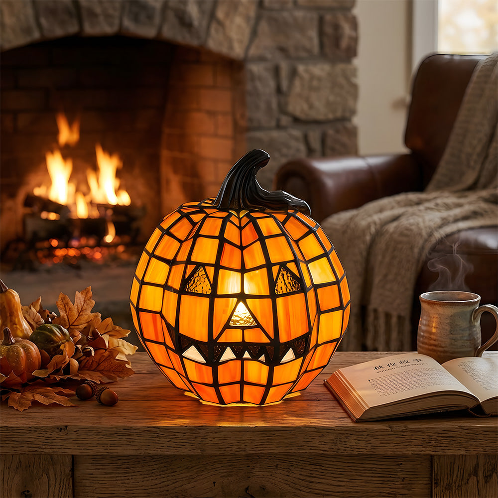 Halloween Glowing Pumpkin Decor Table Lamp for Bedroom Tabletop Decoration