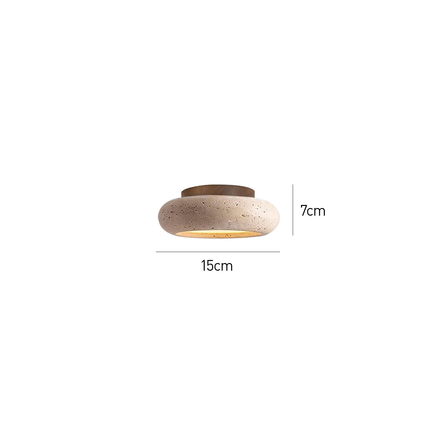 Wabi-Sabi Travertine Semi Flush Ceiling Lights For Hallway