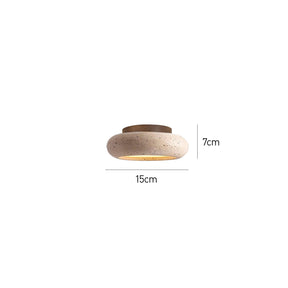 Wabi-Sabi Travertine Semi Flush Ceiling Lights For Hallway