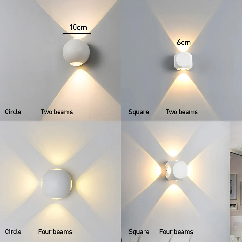 Outdoor Waterproof Exterior LED Wall Lights for Entryway Garage Patio in Warm White