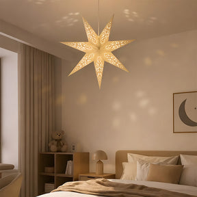 Nordic 7-points Paper Star Pendant Lights for Christmas Decoration