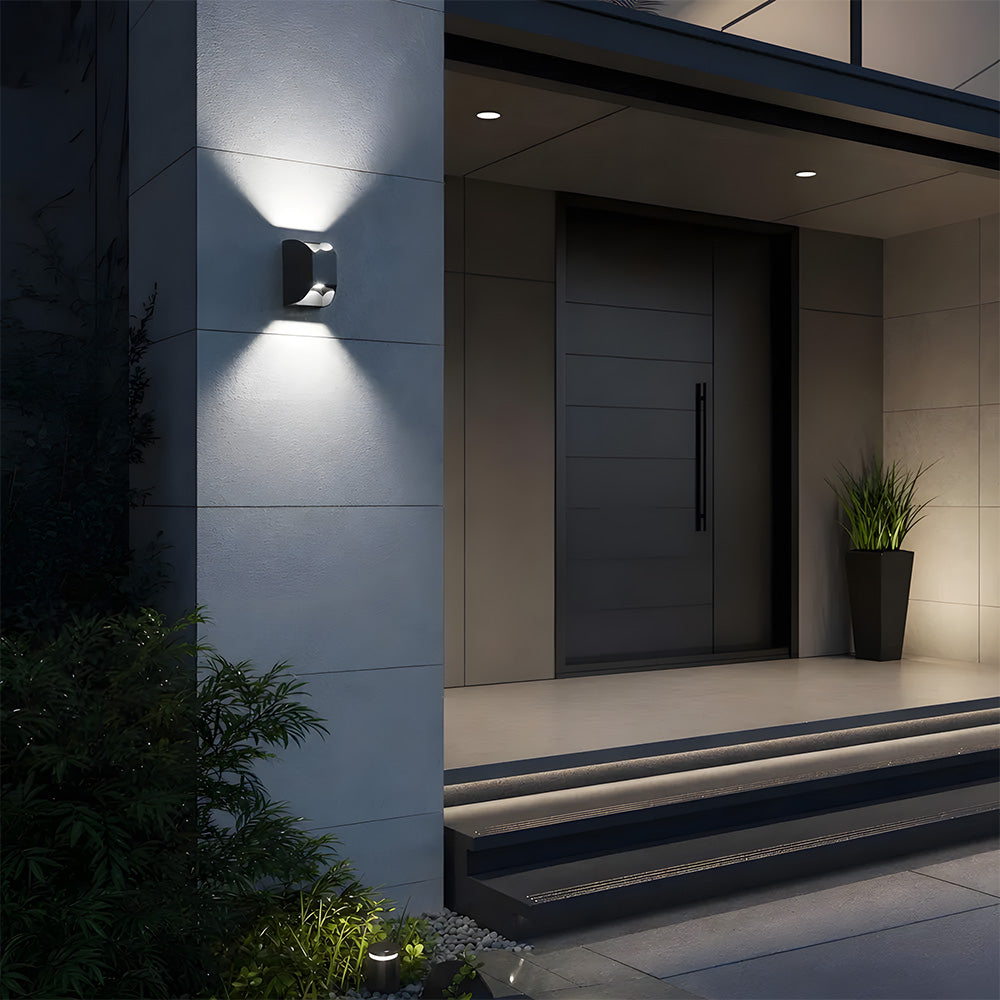 Semicircular Aluminium Acrylic LED Outdoor Wall Lights for Patio Yard