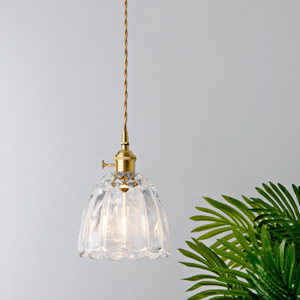 Vintage Simple Clear Dining Room Pendant Light