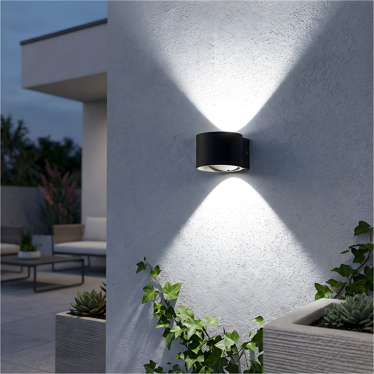 Modern Up and Down Aluminium LED Outdoor Wall Lights for Patio Entryway