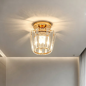 Modern Crystal Flush Mount Light Luxury Prism Ceiling Lamp for Hallway